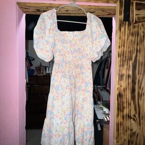 Floral Puff Sleeve Dress